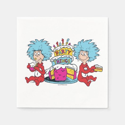 Thing One Thing Twoパーティー スタンダードカクテルナプキン (正面)