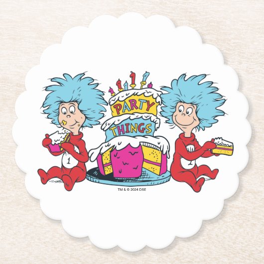 Thing One Thing Twoパーティー ペーパーコースター (正面)