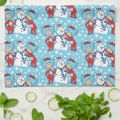 Thing One Thing Two雪だるま キッチンタオル (折り畳み)