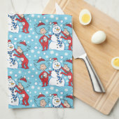 Thing One Thing Two雪だるま キッチンタオル (四つ折り)