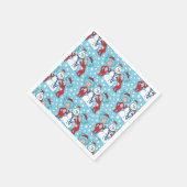 Thing One Thing Two雪だるま スタンダードカクテルナプキン (角)