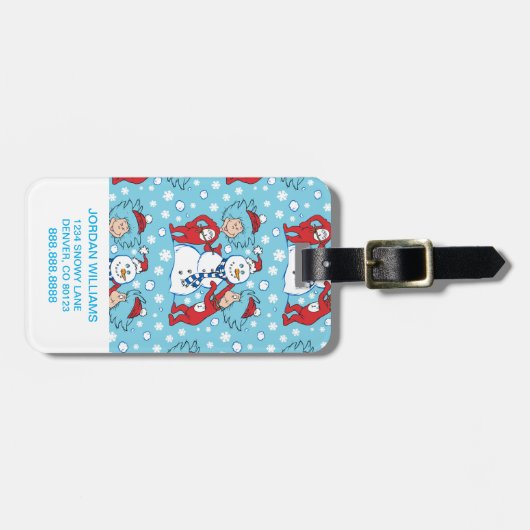 Thing One Thing Two雪だるま ラゲッジタグ (正面横)