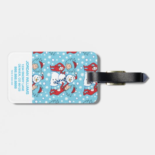 Thing One Thing Two雪だるま ラゲッジタグ (裏面横)
