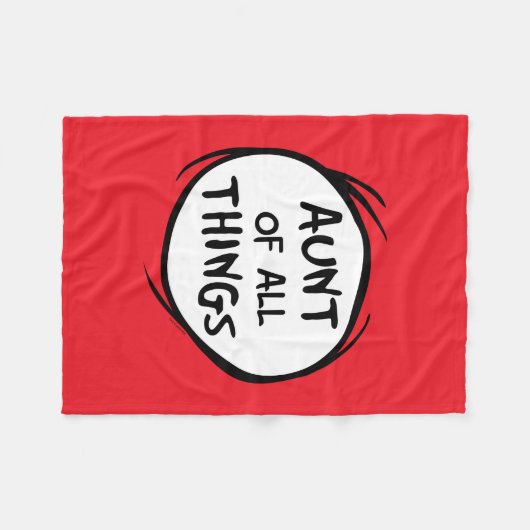 Thing One Thing Two – すべてのものの叔母 フリースブランケット (正面(横))