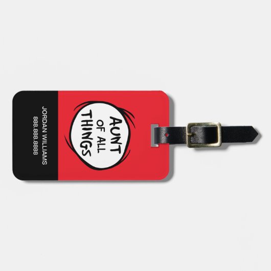 Thing One Thing Two – すべてのものの叔母 ラゲッジタグ (正面横)