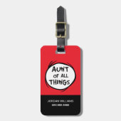 Thing One Thing Two – すべてのものの叔母 ラゲッジタグ (正面縦)