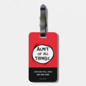 Thing One Thing Two – すべてのものの叔母 ラゲッジタグ (裏面縦)