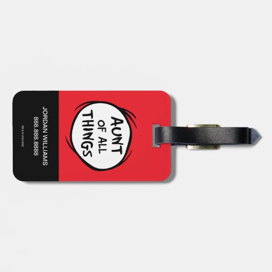 Thing One Thing Two – すべてのものの叔母 ラゲッジタグ (裏面横)