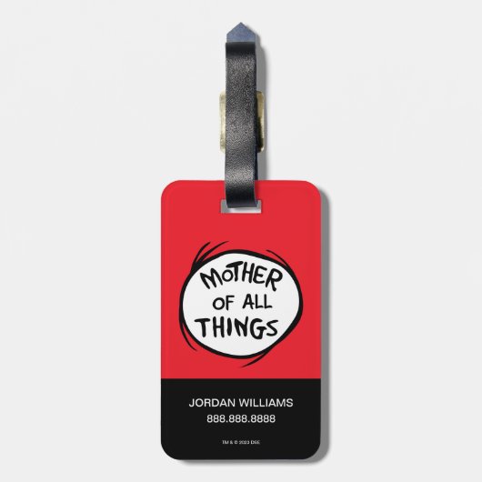 Thing One Thing Two – すべてのモノの母 ラゲッジタグ (裏面縦)