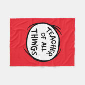 Thing One Thing Two – すべての先生 フリースブランケット (正面(横))