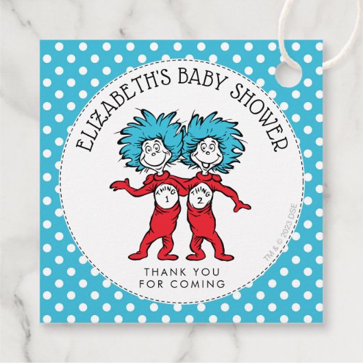 Thing One Thing Two |ツインズベビーシャワー フェイバータグ (裏面)