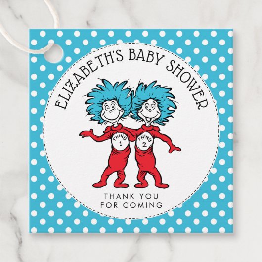 Thing One Thing Two |ツインズベビーシャワー フェイバータグ (正面)