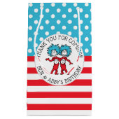 Thing One Thing Two |ツインズ誕生日のお気に入り スモールペーパーバッグ (正面)