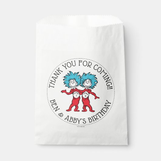 Thing One Thing Two |ツインズ誕生日のお気に入り フェイバーバッグ (正面)