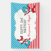 Thing One Thing Two |ツインズ誕生日バナー 横断幕 (縦)