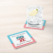 Thing One Thing Two |ツインズ誕生日 スクエアペーパーコースター (インサイチュ)