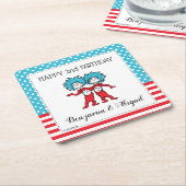 Thing One Thing Two |ツインズ誕生日 スクエアペーパーコースター (アングル)