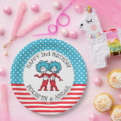 Thing One Thing Two |ツインズ誕生日 ペーパープレート (パーティー)