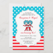 Thing One Thing Two |ツインズ誕生日 招待状 (正面)