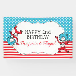 Thing One Thing Two |ツインズ誕生日 横断幕