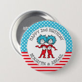 Thing One Thing Two |ツインズ誕生日 缶バッジ (正面&裏面)