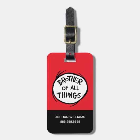 Thing One Thing Two – 全てのものの兄弟 ラゲッジタグ (正面縦)