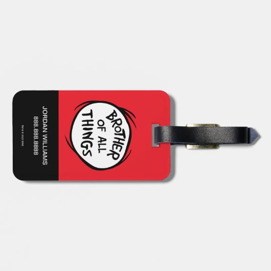 Thing One Thing Two – 全てのものの兄弟 ラゲッジタグ (裏面横)