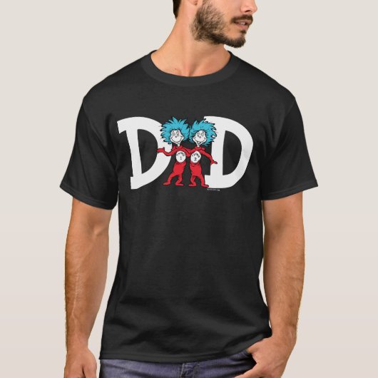 Thing One Thing Two | 双子のパパ Tシャツ (正面)
