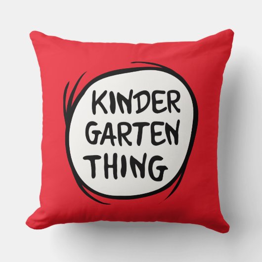 Thing One Thing Two – 幼稚園Thing クッション (正面)
