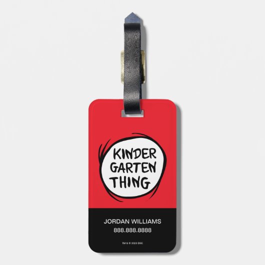 Thing One Thing Two – 幼稚園Thing ラゲッジタグ (裏面縦)