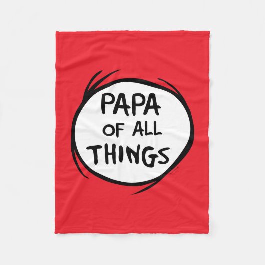 Thing One Thing Two - Papa of All フリースブランケット (正面)