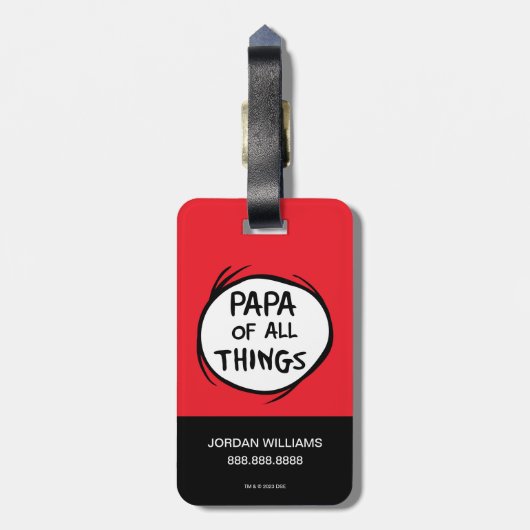 Thing One Thing Two - Papa of All ラゲッジタグ (裏面縦)