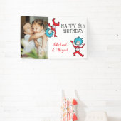 Thing One Thing Two Twins誕生日写真の追加 横断幕 (インサイチュ)