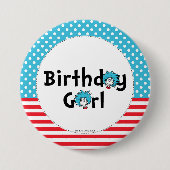 Thing One Thing Two Twins誕生日 |誕生日女の子 缶バッジ (正面)