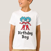 Thing One Thing Two Twins誕生日 |誕生日少年 Tシャツ (正面)