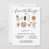 Thingsお気に入りのクリスマスホリデー交換パーティー 招待状 (正面)