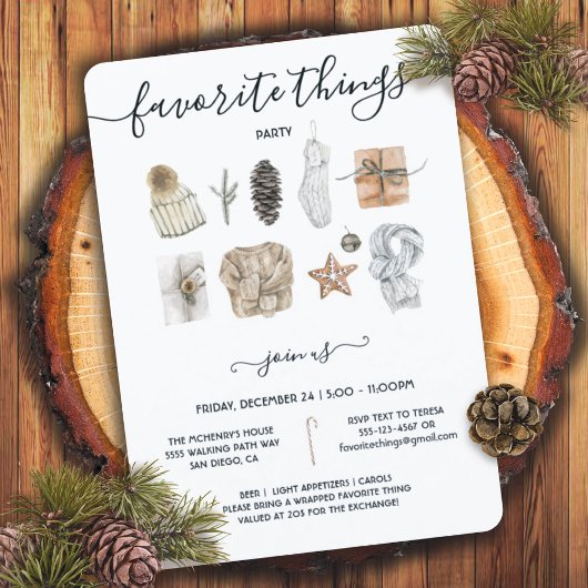 Thingsお気に入りのクリスマスホリデー交換パーティー 招待状