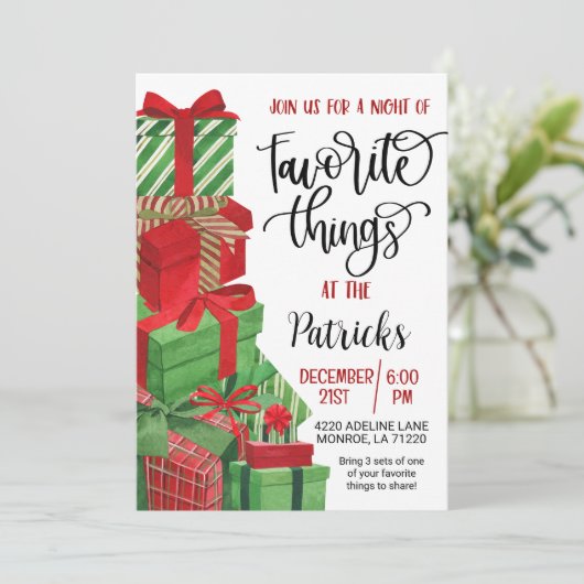 Thingsお気に入りのホリデーパーティー招待状 招待状 (スタンド正面)
