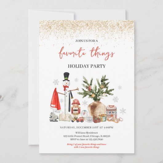 Thingsお気に入りのホリデーパーティー 招待状 (正面)