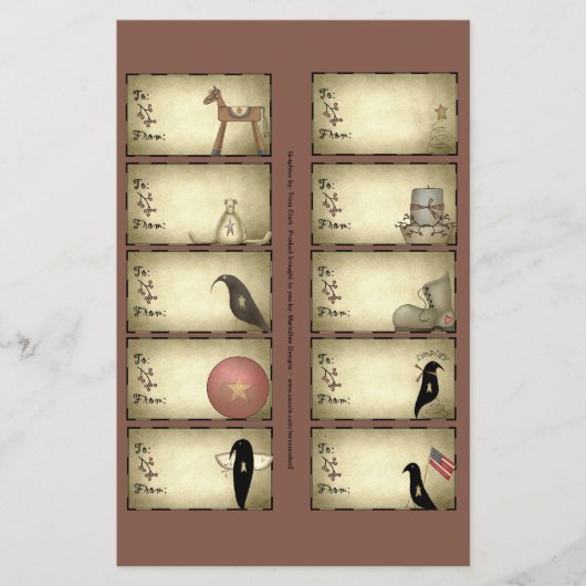 Things初期の Giftラベルシート – D3 チラシ (正面)