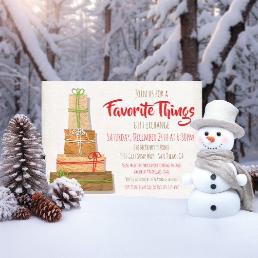 Things Giftお気に入りの Exchange茶色の紙パッケージ 招待状