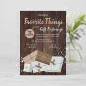 Things Giftお気に入りの Exchange茶色の紙パッケージ 招待状 (スタンド正面)