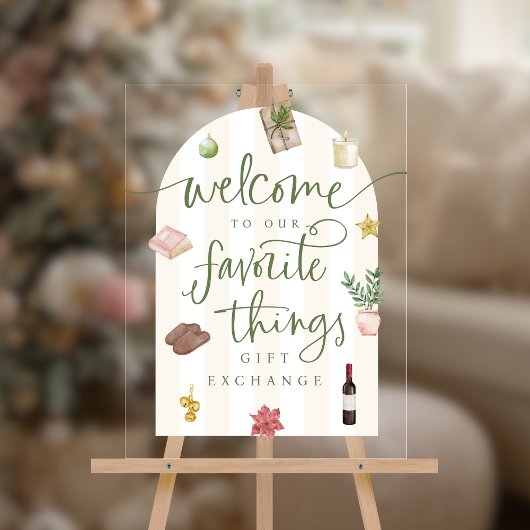 Things Gift お気に入りの Exchange Acrylic Welcome Sign アクリルサイン