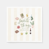 Things Gift Exchangeお気に入りのクリスマスパーティー スタンダードカクテルナプキン (正面)