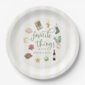 Things Gift Exchangeお気に入りのクリスマスパーティー ペーパープレート (正面)