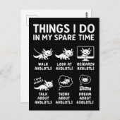 Things I Do In My Spare Time Axolotl Hobby ポストカード (正面/裏面)