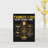Things I Do In My Spare Time Bee Beekeeper Beekeen カード (黄色い花)