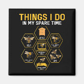 Things I Do In My Spare Time Bee Beekeeper Beekeen マグネット (正面)
