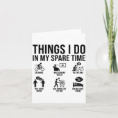 Things I Do In My Spare Time Bicycle Cycling Lover カード (正面)
