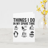 Things I Do In My Spare Time Bicycle Cycling Lover カード (黄色い花)
